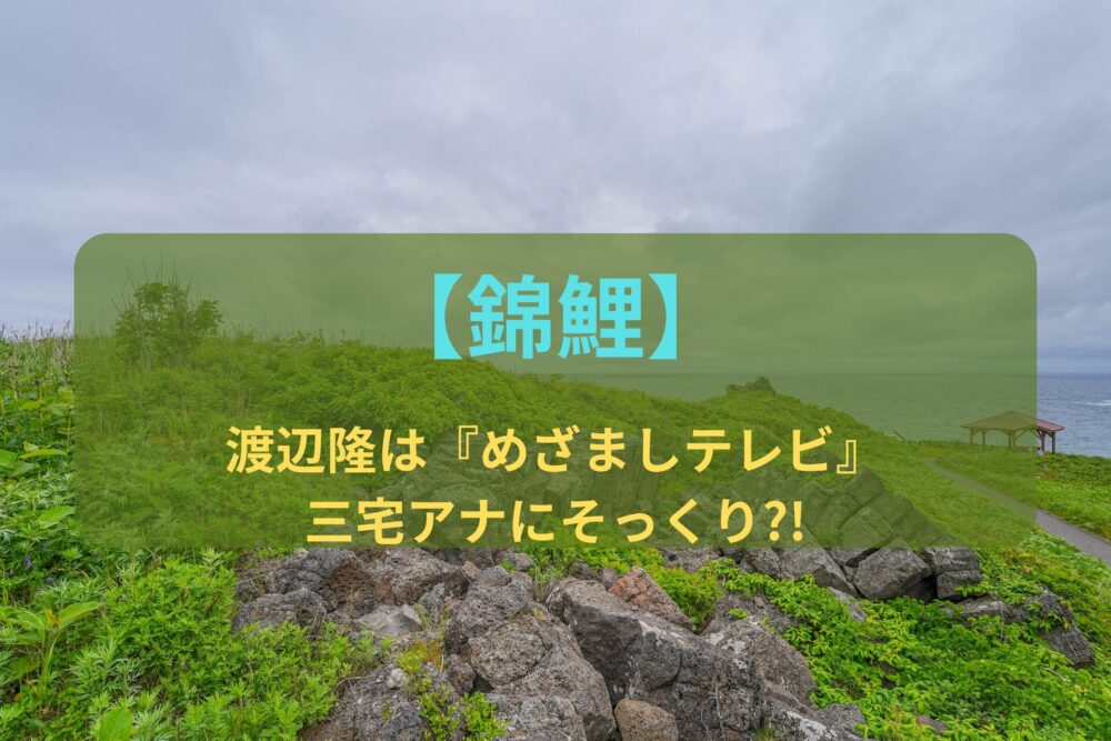 【錦鯉】渡辺隆は『めざましテレビ』三宅アナにそっくり?!